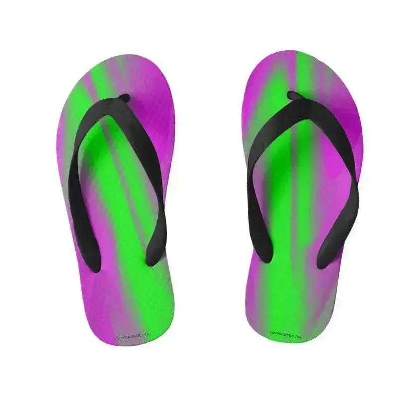 Kids Flip Flops-DREAM PATH Kids Flip Flops-Purples & Greens-from COLORADDICTED.COM-