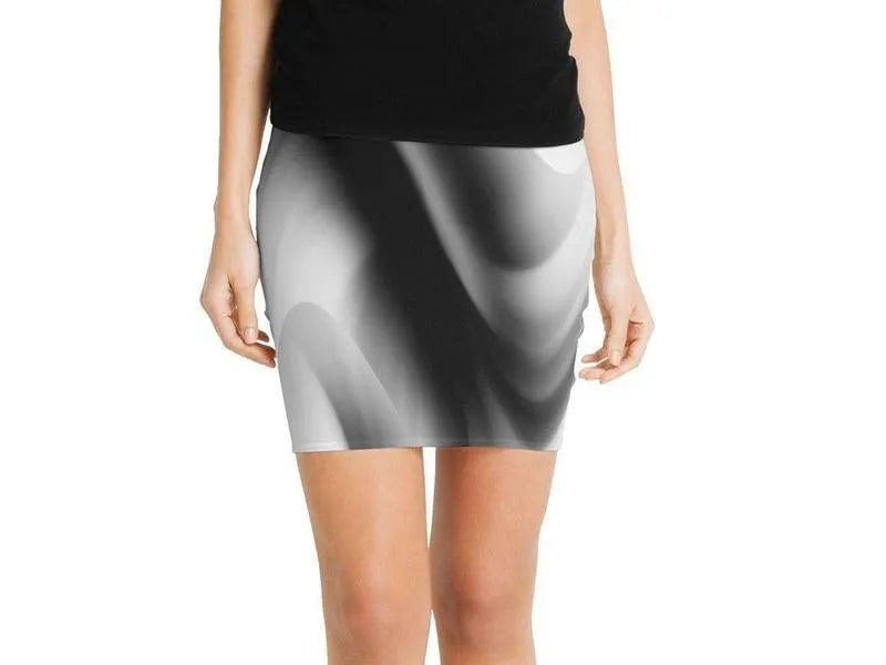 Mini Pencil Skirts-DREAM PATH Mini Pencil Skirts-Black & Grays & White-from COLORADDICTED.COM-