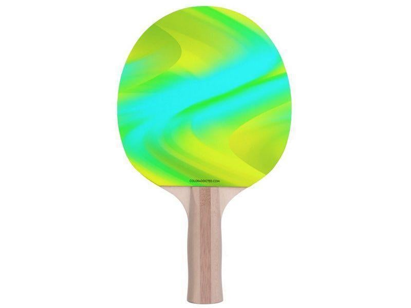 Ping Pong Paddles-DREAM PATH Ping Pong Paddles-Greens &amp; Yellows &amp; Light Blues-from COLORADDICTED.COM-