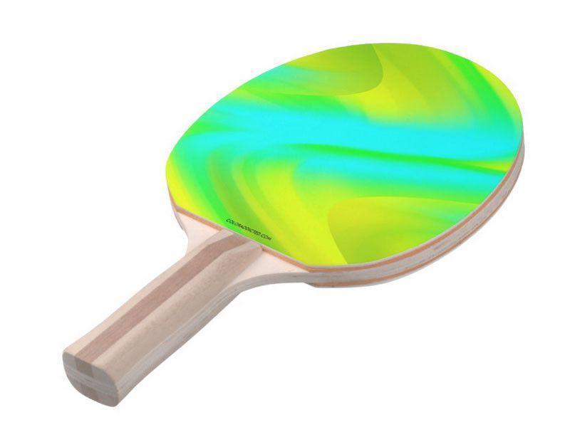Ping Pong Paddles-DREAM PATH Ping Pong Paddles-Greens & Yellows & Light Blues-from COLORADDICTED.COM-