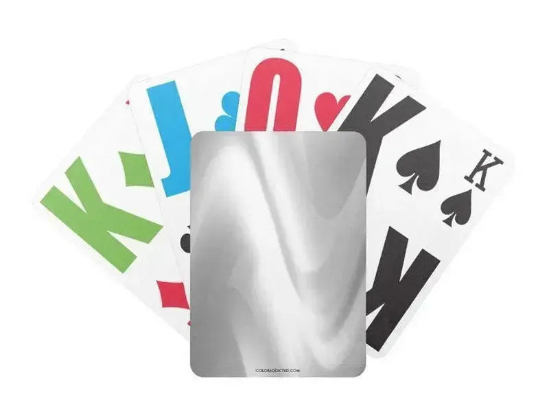 Playing Cards-DREAM PATH Premium Bicycle® E-Z See® LoVision® Playing Cards for visually impaired players-Grays & White-from COLORADDICTED.COM-