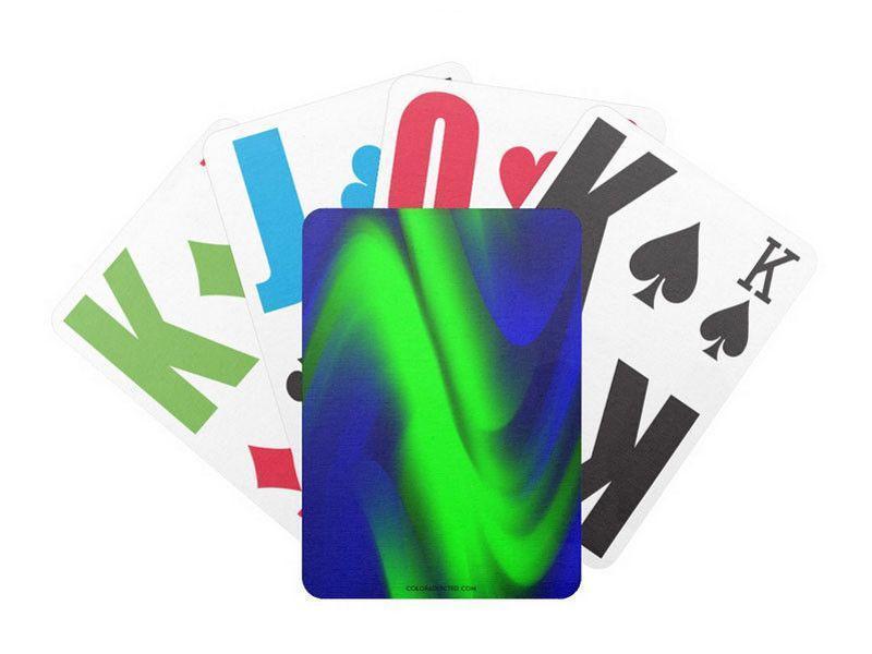 Playing Cards-DREAM PATH Premium Bicycle® E-Z See® LoVision® Playing Cards for visually impaired players-Blues &amp; Greens-from COLORADDICTED.COM-