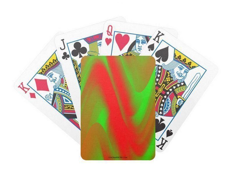 Playing Cards-DREAM PATH Premium Bicycle® Playing Cards-Greens &amp; Reds-from COLORADDICTED.COM-