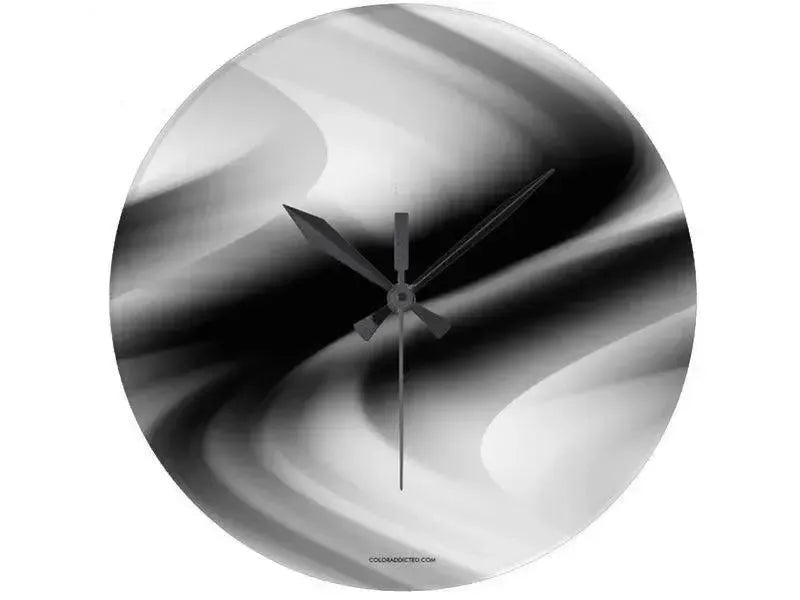 Wall Clocks-DREAM PATH Round Wall Clocks-Black, Grays & White-from COLORADDICTED.COM-
