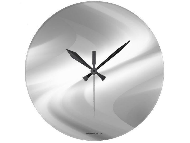 Wall Clocks-DREAM PATH Round Wall Clocks-Grays &amp; White-from COLORADDICTED.COM-