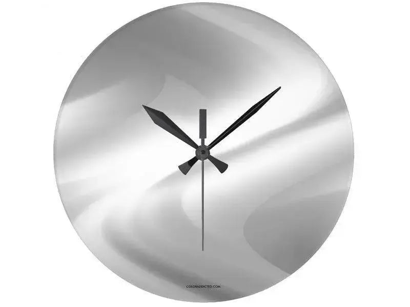 Wall Clocks-DREAM PATH Round Wall Clocks-Grays & White-from COLORADDICTED.COM-