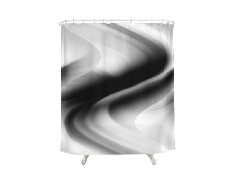 Shower Curtains-DREAM PATH Shower Curtains-Black, Grays &amp; White-from COLORADDICTED.COM-