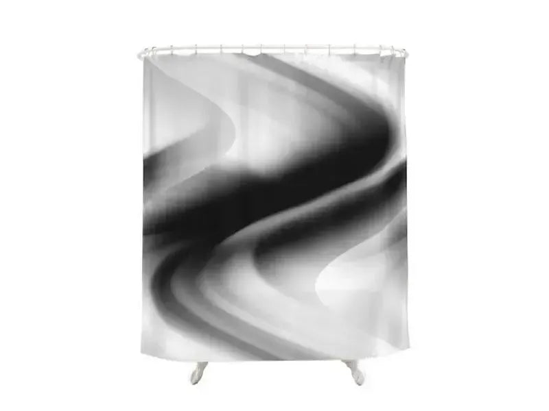 Shower Curtains-DREAM PATH Shower Curtains-Black, Grays & White-from COLORADDICTED.COM-