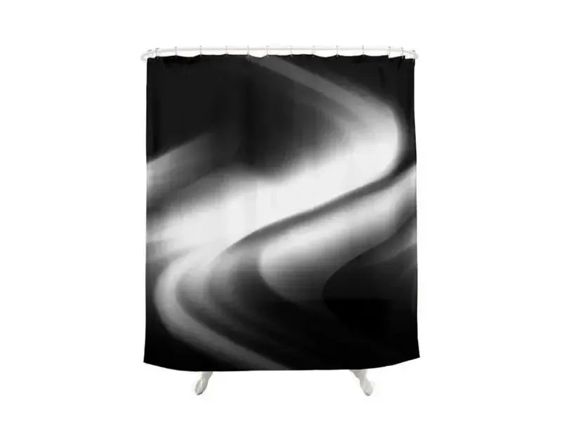Shower Curtains-DREAM PATH Shower Curtains-Black & Grays-from COLORADDICTED.COM-