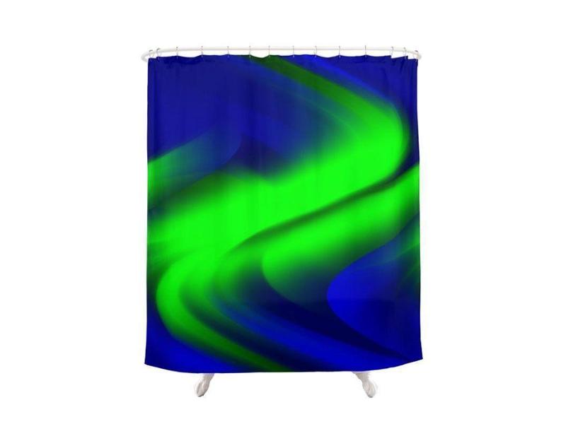 Shower Curtains-DREAM PATH Shower Curtains-Blues &amp; Greens-from COLORADDICTED.COM-