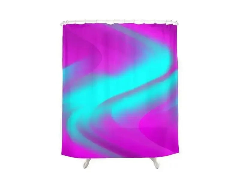 Shower Curtains-DREAM PATH Shower Curtains-Purples & Turquoises-from COLORADDICTED.COM-