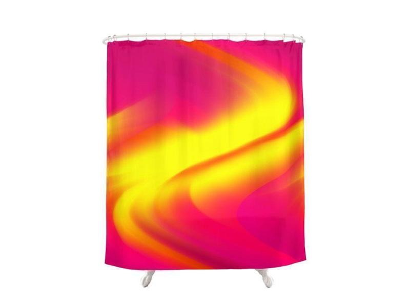 Shower Curtains-DREAM PATH Shower Curtains-Reds, Oranges, Fuchsias, Purples &amp; Yellows-from COLORADDICTED.COM-