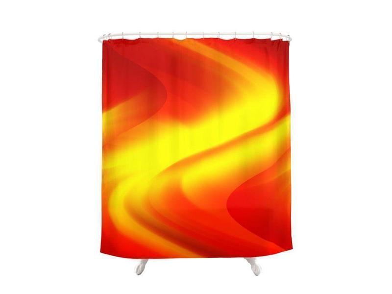 Shower Curtains-DREAM PATH Shower Curtains-Reds, Oranges &amp; Yellows-from COLORADDICTED.COM-