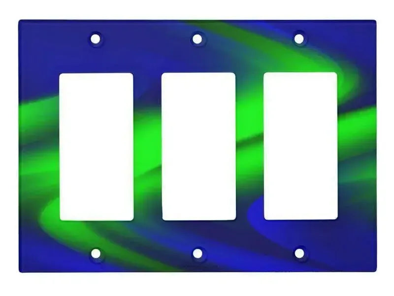 Rocker Light Switch Covers-DREAM PATH Single, Double & Triple-Rocker Light Switch Covers-Blues & Greens-from COLORADDICTED.COM-