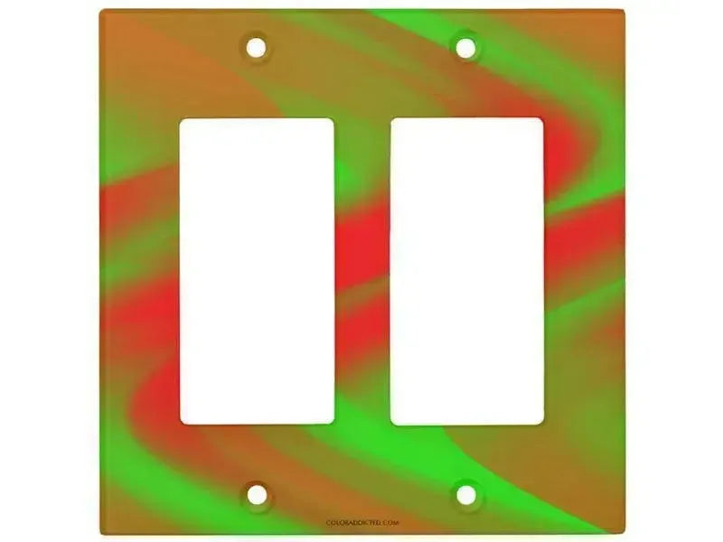 Rocker Light Switch Covers-DREAM PATH Single, Double & Triple-Rocker Light Switch Covers-Greens & Reds-from COLORADDICTED.COM-