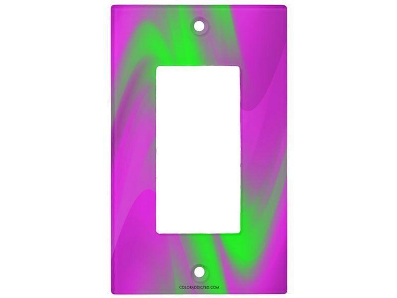 Light Switch Covers-DREAM PATH Single, Double &amp; Triple-Rocker Light Switch Covers-Purples &amp; Greens-from COLORADDICTED.COM-