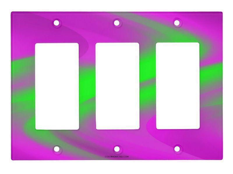 Light Switch Covers-DREAM PATH Single, Double &amp; Triple-Rocker Light Switch Covers-Purples &amp; Greens-from COLORADDICTED.COM-