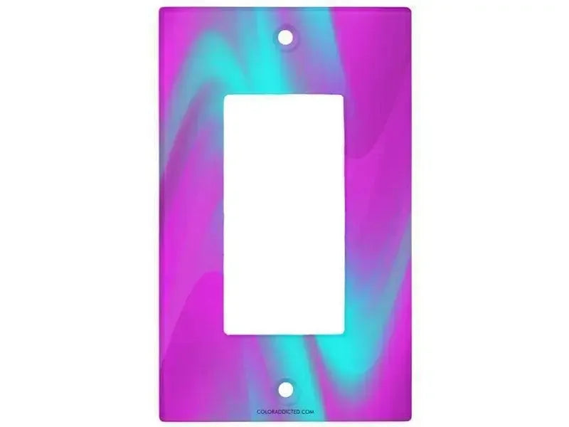 Rocker Light Switch Covers-DREAM PATH Single, Double & Triple-Rocker Light Switch Covers-Purples & Turquoises-from COLORADDICTED.COM-