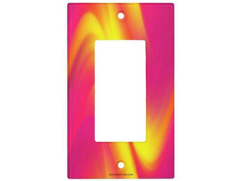 Light Switch Covers-DREAM PATH Single, Double &amp; Triple-Rocker Light Switch Covers-Reds &amp; Oranges &amp; Fuchsias &amp; Purples &amp; Yellows-from COLORADDICTED.COM-