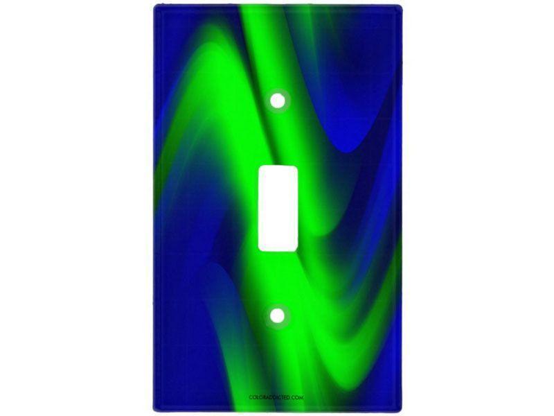 Light Switch Covers-DREAM PATH Single, Double &amp; Triple-Toggle Light Switch Covers-Blues &amp; Greens-from COLORADDICTED.COM-