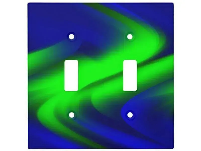 Toggle Light Switch Covers-DREAM PATH Single, Double & Triple-Toggle Light Switch Covers-Blues & Greens-from COLORADDICTED.COM-