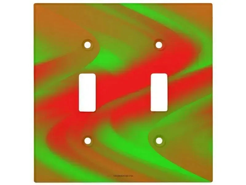 Toggle Light Switch Covers-DREAM PATH Single, Double & Triple-Toggle Light Switch Covers-Greens & Reds-from COLORADDICTED.COM-