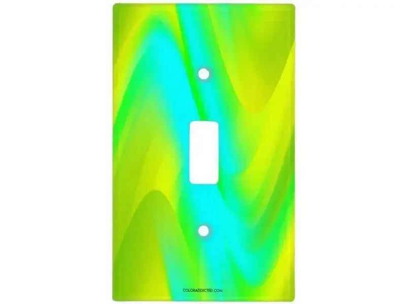 Toggle Light Switch Covers-DREAM PATH Single, Double & Triple-Toggle Light Switch Covers-Greens & Yellows & Light Blues-from COLORADDICTED.COM-