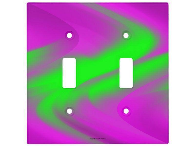 Light Switch Covers-DREAM PATH Single, Double &amp; Triple-Toggle Light Switch Covers-Purples &amp; Greens-from COLORADDICTED.COM-