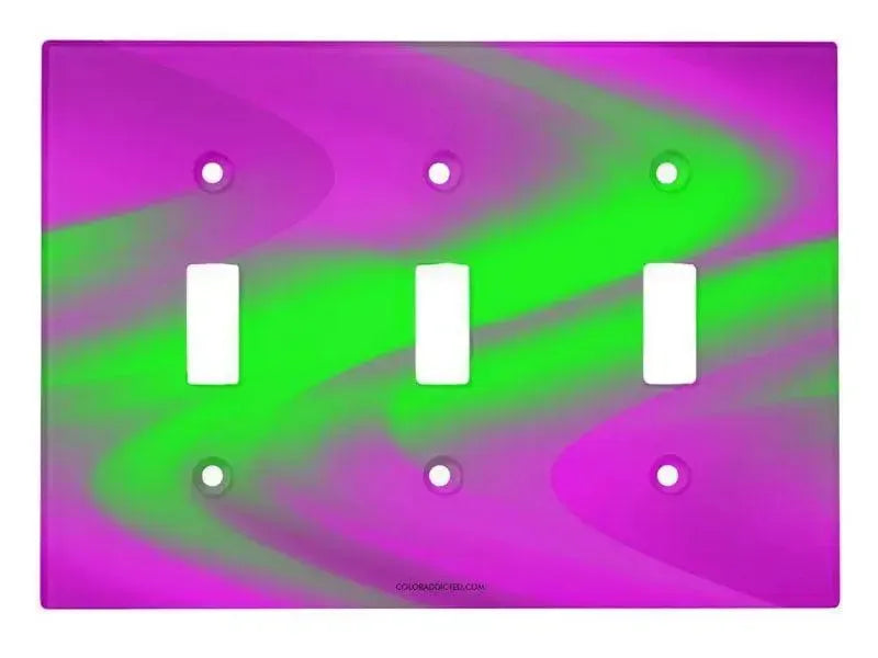Toggle Light Switch Covers-DREAM PATH Single, Double & Triple-Toggle Light Switch Covers-Purples & Greens-from COLORADDICTED.COM-