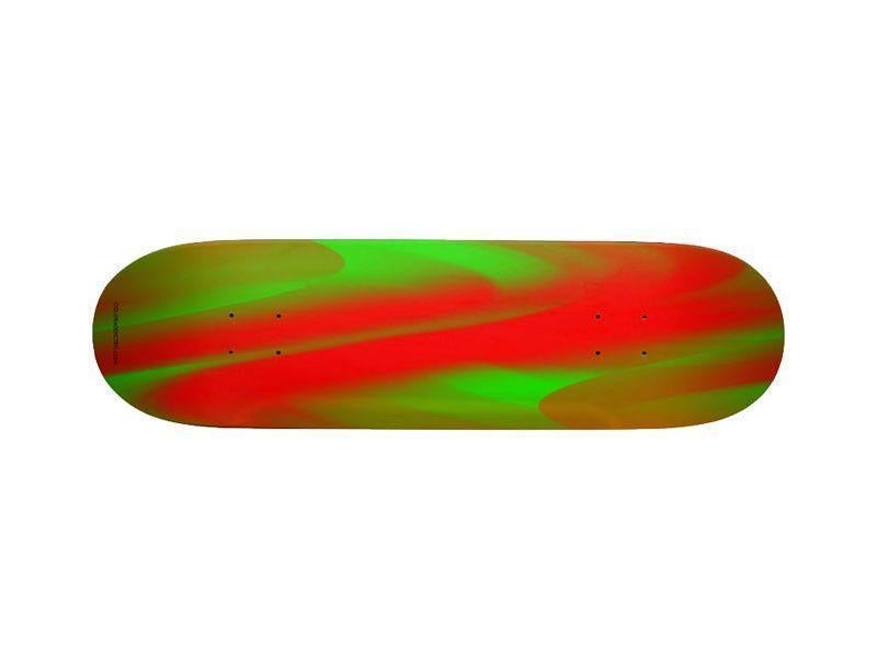 Skateboard Decks-DREAM PATH Skateboard Decks-Greens &amp; Reds-from COLORADDICTED.COM-