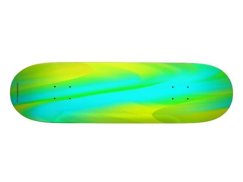 Skateboard Decks-DREAM PATH Skateboard Decks-Greens &amp; Yellows &amp; Light Blues-from COLORADDICTED.COM-