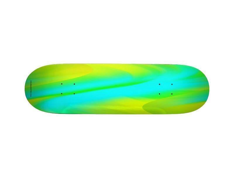 Skateboard Decks-DREAM PATH Skateboard Decks-Greens &amp; Yellows &amp; Light Blues-from COLORADDICTED.COM-