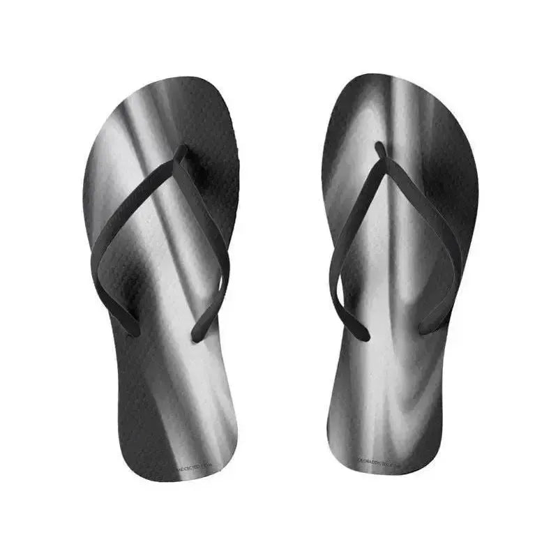 Flip Flops-DREAM PATH Slim-Strap Flip Flops-Black & Grays-from COLORADDICTED.COM-
