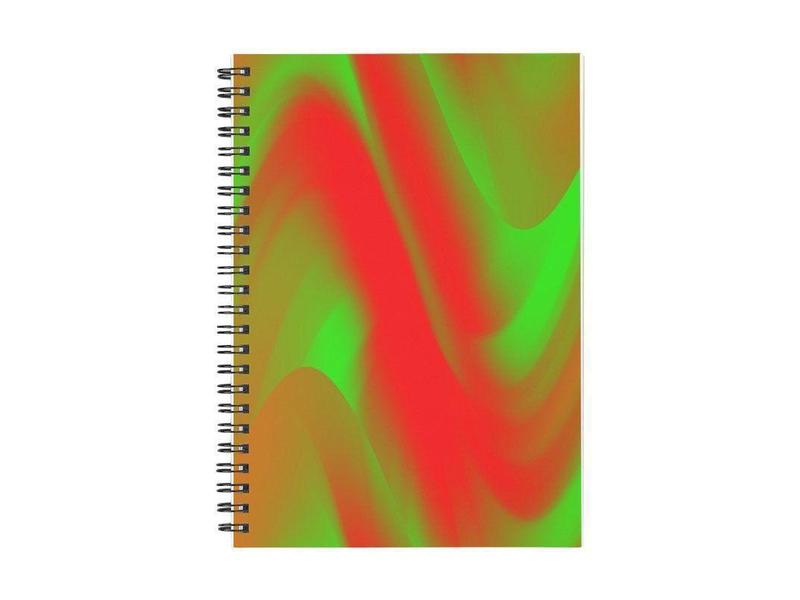 Spiral Notebooks-DREAM PATH Spiral Notebooks-Greens &amp; Reds-from COLORADDICTED.COM-