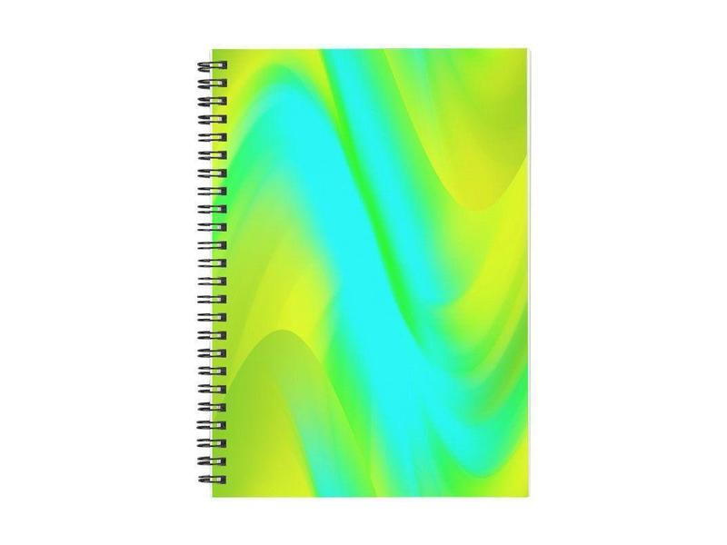 Spiral Notebooks-DREAM PATH Spiral Notebooks-Greens &amp; Yellows &amp; Light Blues-from COLORADDICTED.COM-