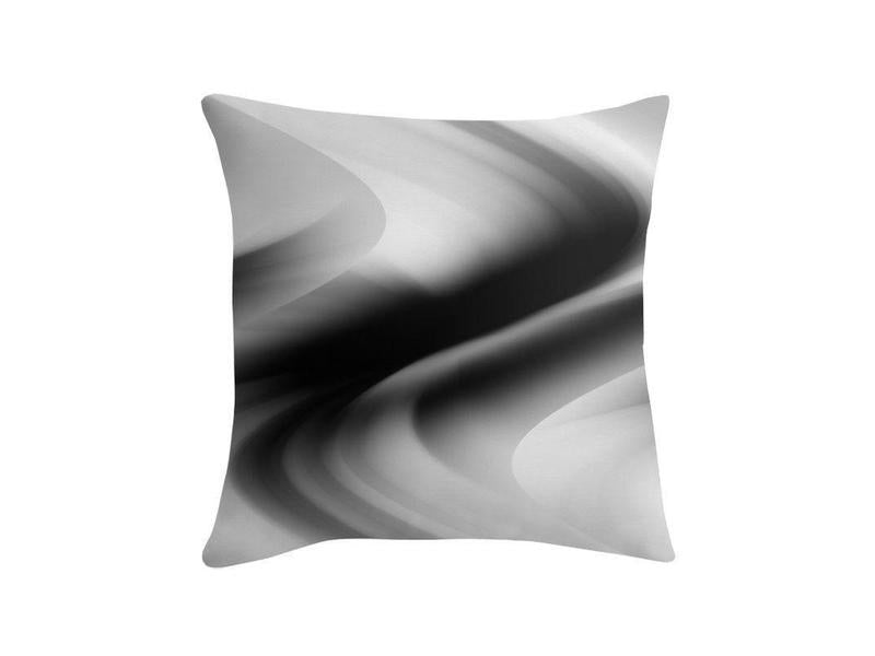 Throw Pillows &amp; Throw Pillow Cases-DREAM PATH Throw Pillows &amp; Throw Pillow Cases-Black &amp; Grays &amp; White-from COLORADDICTED.COM-