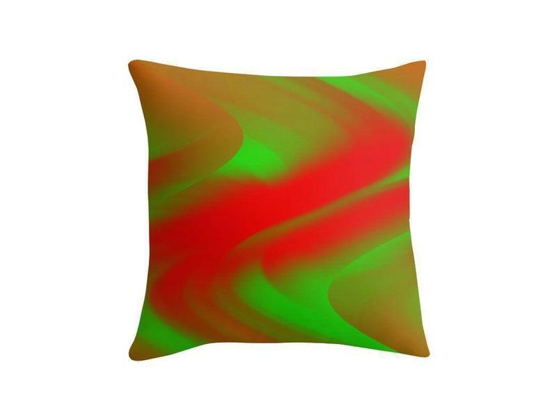 Throw Pillows &amp; Throw Pillow Cases-DREAM PATH Throw Pillows &amp; Throw Pillow Cases-Greens &amp; Reds-from COLORADDICTED.COM-