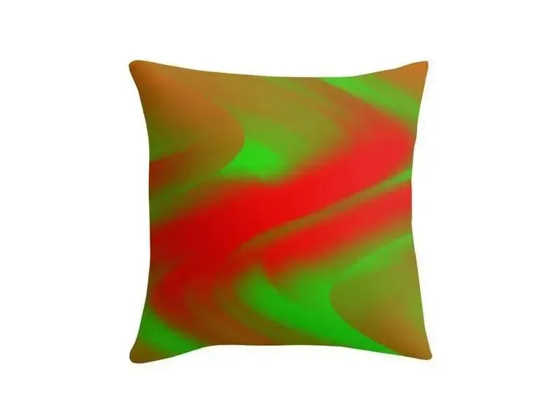 Throw Pillows & Throw Pillow Cases-DREAM PATH Throw Pillows & Throw Pillow Cases-Greens & Reds-from COLORADDICTED.COM-
