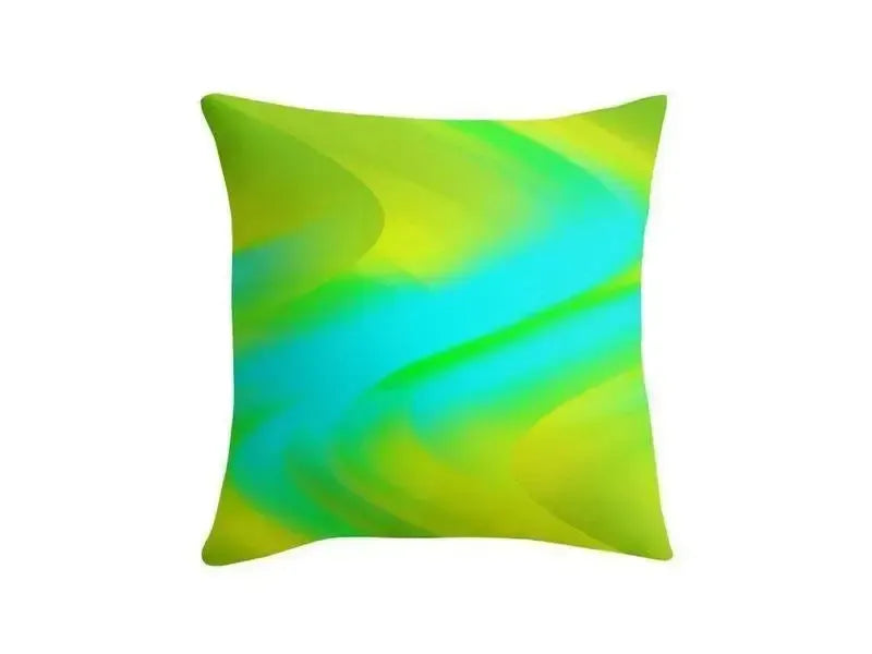 Throw Pillows & Throw Pillow Cases-DREAM PATH Throw Pillows & Throw Pillow Cases-Greens & Yellows & Light Blues-from COLORADDICTED.COM-