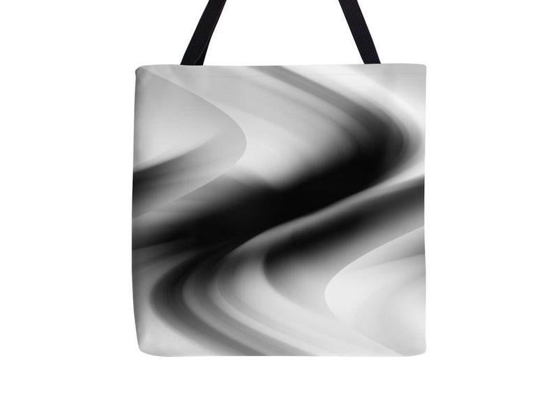 Tote Bags-DREAM PATH Tote Bags-Black &amp; Grays &amp; White-from COLORADDICTED.COM-