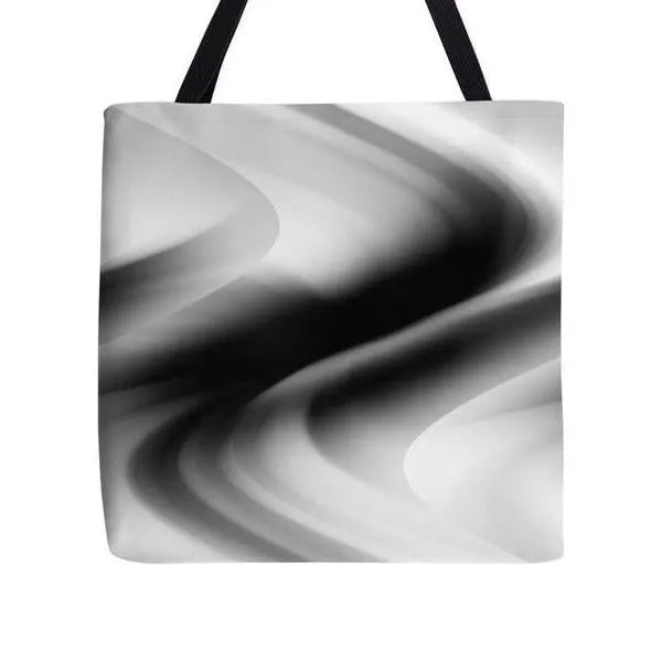 Tote Bags-DREAM PATH Tote Bags-Black & Grays & White-from COLORADDICTED.COM-
