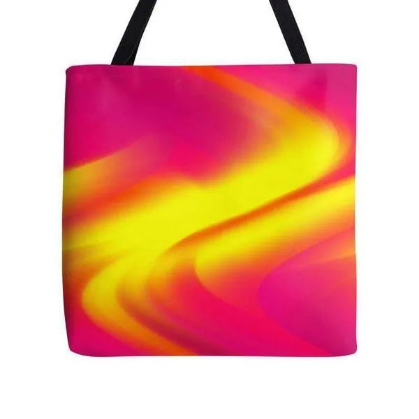 Tote Bags-DREAM PATH Tote Bags-Reds & Oranges & Fuchsias & Purples & Yellows-from COLORADDICTED.COM-