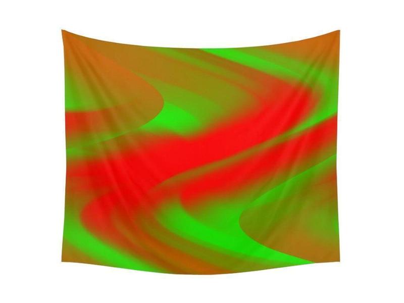 Wall Tapestries-DREAM PATH Wall Tapestries-Greens &amp; Reds-from COLORADDICTED.COM-