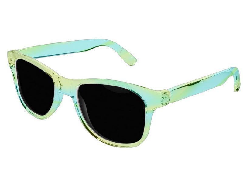 Wayfarer Sunglasses-DREAM PATH Wayfarer Sunglasses (transparent background)-Greens, Yellows &amp; Light Blues-from COLORADDICTED.COM-