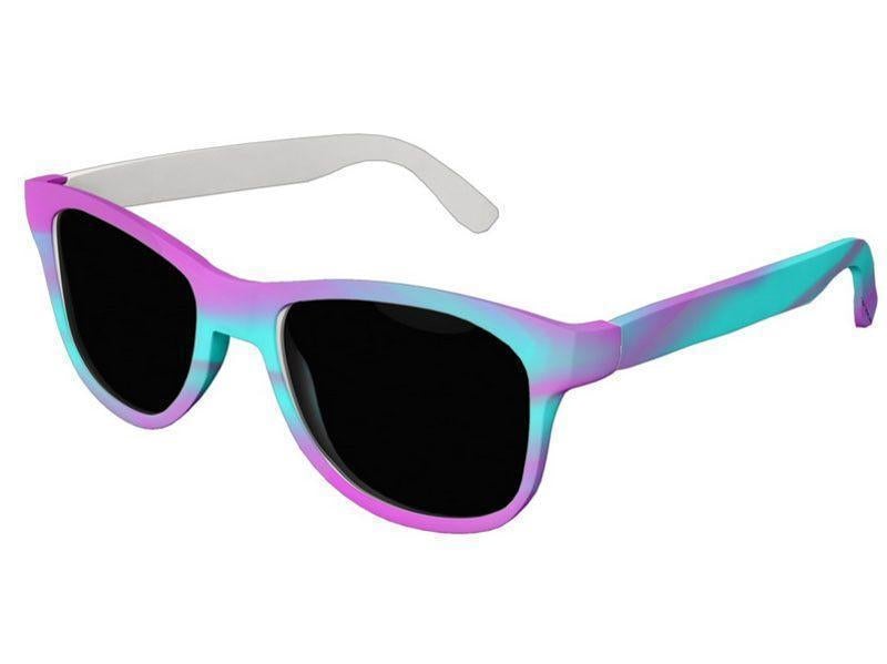 Wayfarer Sunglasses-DREAM PATH Wayfarer Sunglasses (white background)-Purples &amp; Turquoises-from COLORADDICTED.COM-