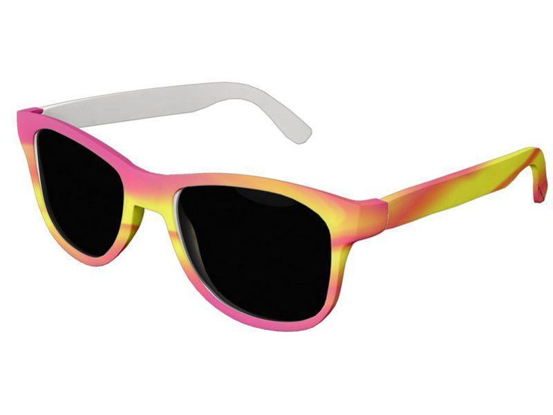 Wayfarer Sunglasses-DREAM PATH Wayfarer Sunglasses (white background)-Reds, Oranges, Fuchsias, Purples &amp; Yellows-from COLORADDICTED.COM-
