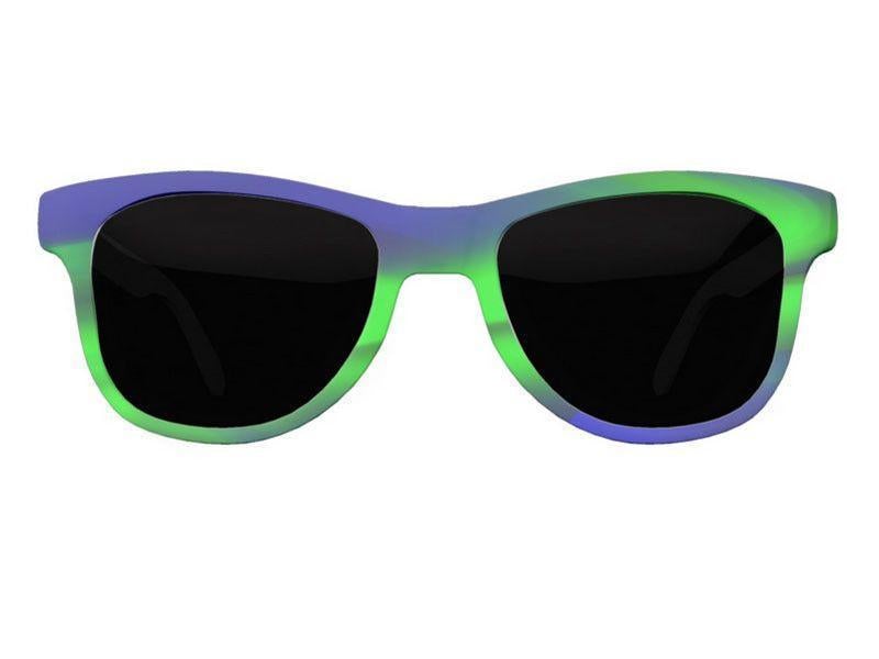 Wayfarer Sunglasses-DREAM PATH Wayfarer Sunglasses (white background)-Blues & Greens-from COLORADDICTED.COM-