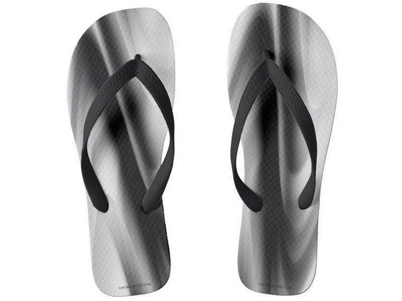Flip Flops-DREAM PATH Wide-Strap Flip Flops-Black &amp; Grays &amp; White-from COLORADDICTED.COM-