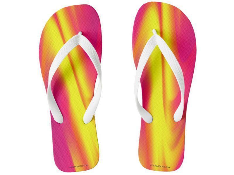 Flip Flops-DREAM PATH Wide-Strap Flip Flops-Reds &amp; Oranges &amp; Fuchsias &amp; Purples &amp; Yellows-from COLORADDICTED.COM-