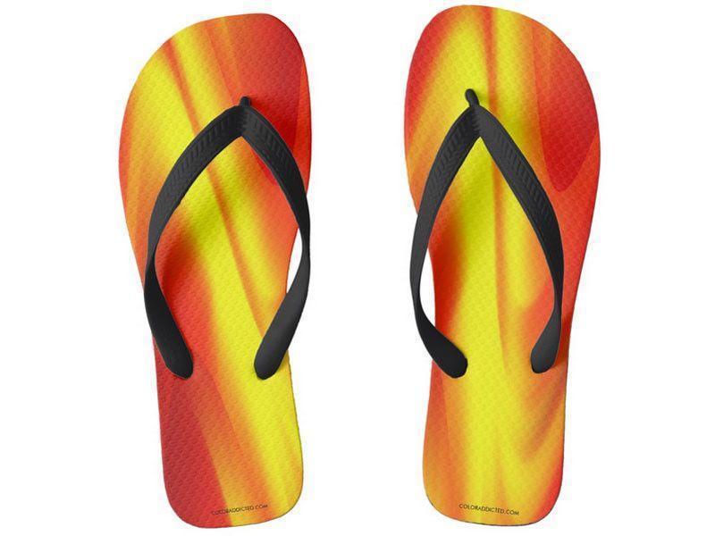 Flip Flops-DREAM PATH Wide-Strap Flip Flops-Reds &amp; Oranges &amp; Yellows-from COLORADDICTED.COM-